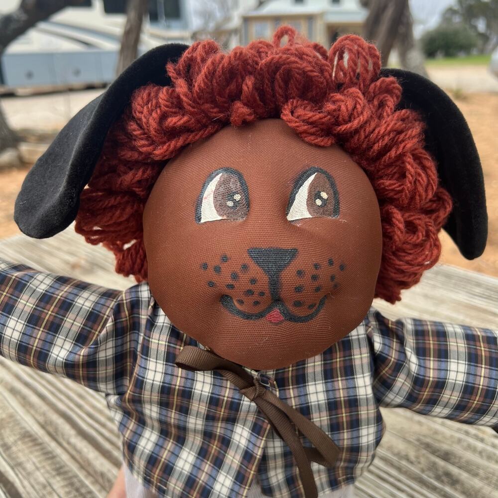 Handmade Cabbage Patch Style Doll 17” | Diaper Dog Ears Painted Face RR Signed